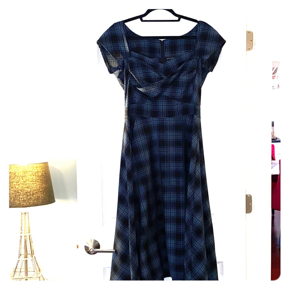 Stop Staring vintage-style plaid swing dress